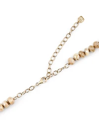 Beaded Necklace With 14K Gold Charms