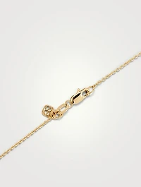 14K Gold Butterfly Necklace With Diamonds
