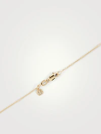 14K Gold Necklace With Turquoise And Diamond
