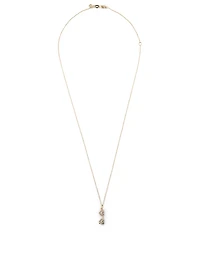 14K Gold Heart Sunglasses Necklace With Diamonds