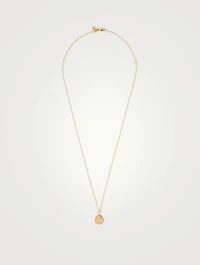 14K Gold Bee Coin Necklace With Diamonds