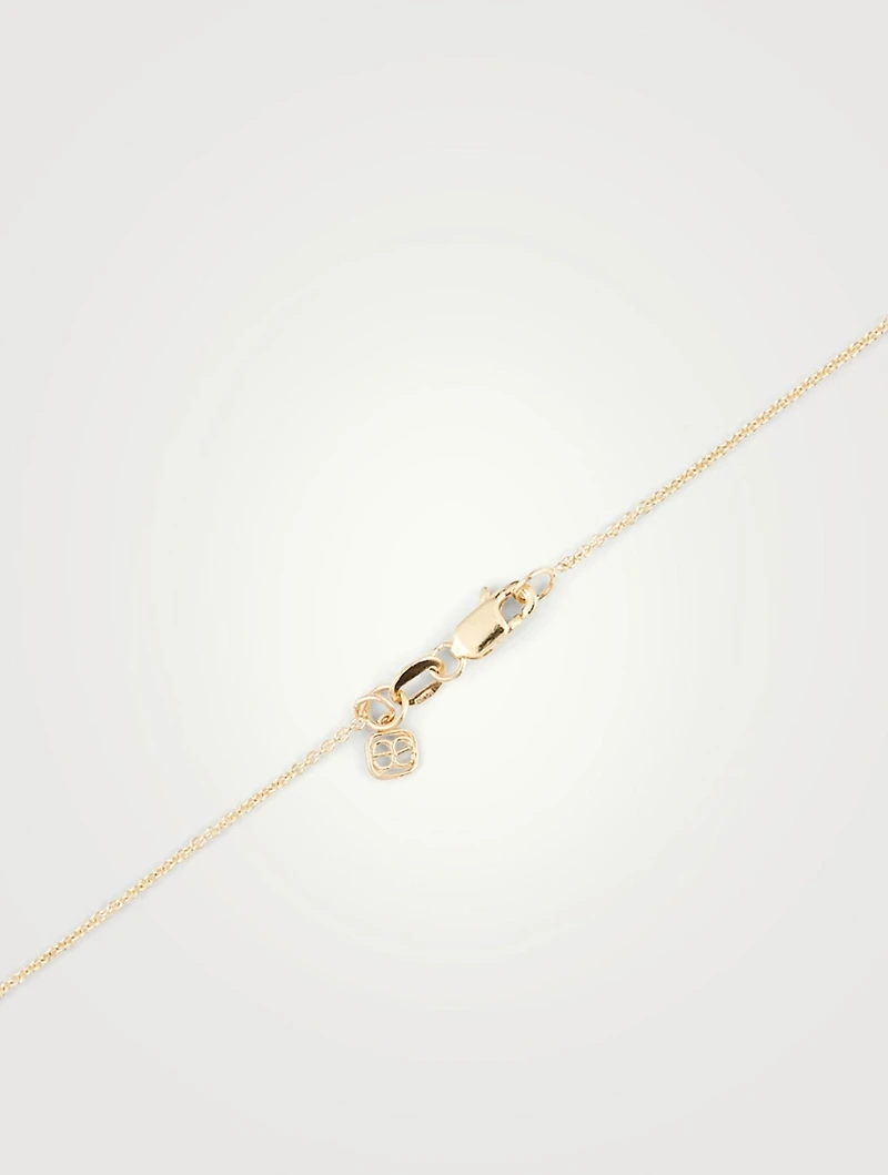 14K Gold Pure Lightning Bolt Necklace
