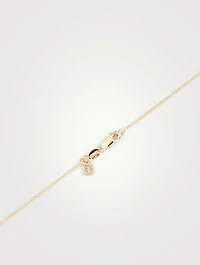 14K Gold Pure Lightning Bolt Necklace
