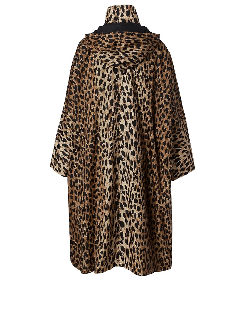 Opera Rain Coat Leopard Print