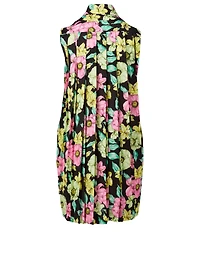 Sleeveless Mini Dress In Floral Print
