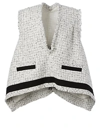 Cotton And Wool Tweed Top