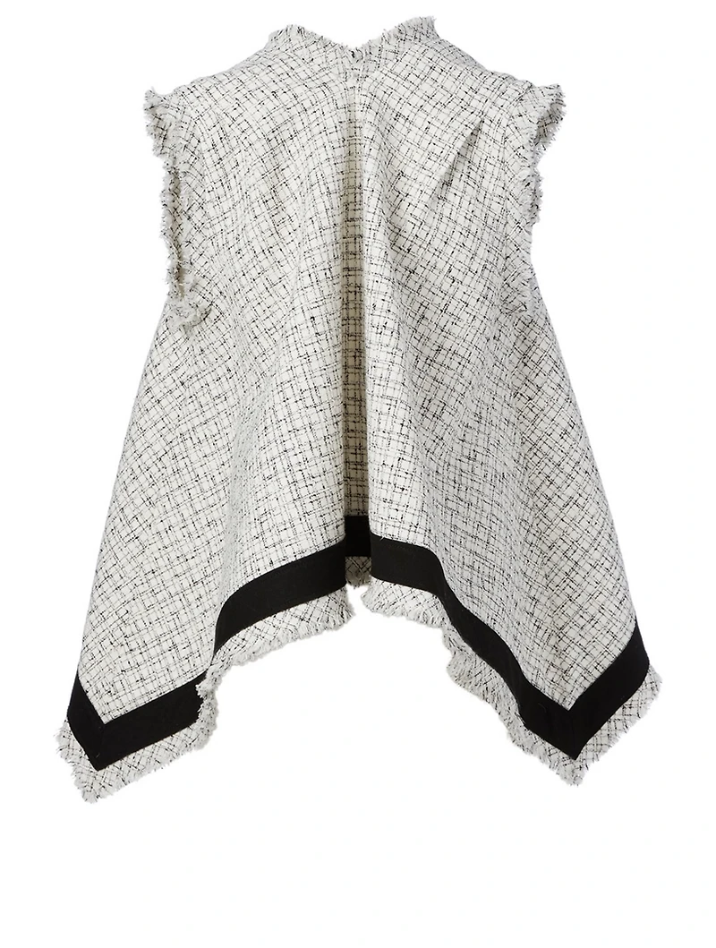 Cotton And Wool Tweed Top