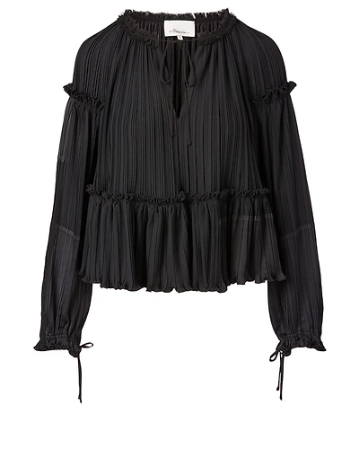 Pleated Tiered Blouse