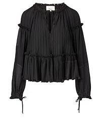 Pleated Tiered Blouse