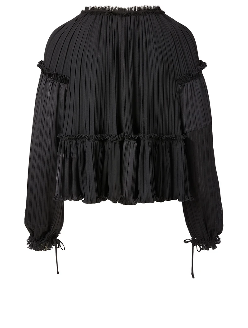 Pleated Tiered Blouse