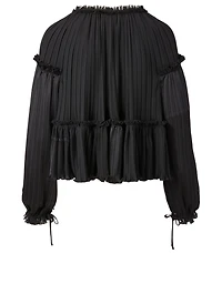 Pleated Tiered Blouse