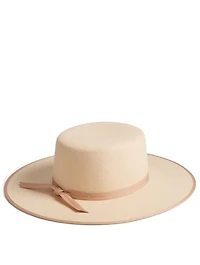 Ivory Wool Rancher Boater Hat