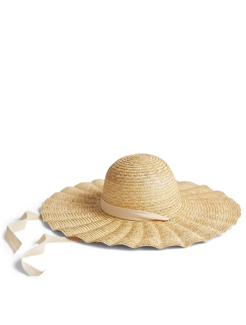 Scalloped Dolce Straw Hat
