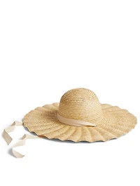 Scalloped Dolce Straw Hat