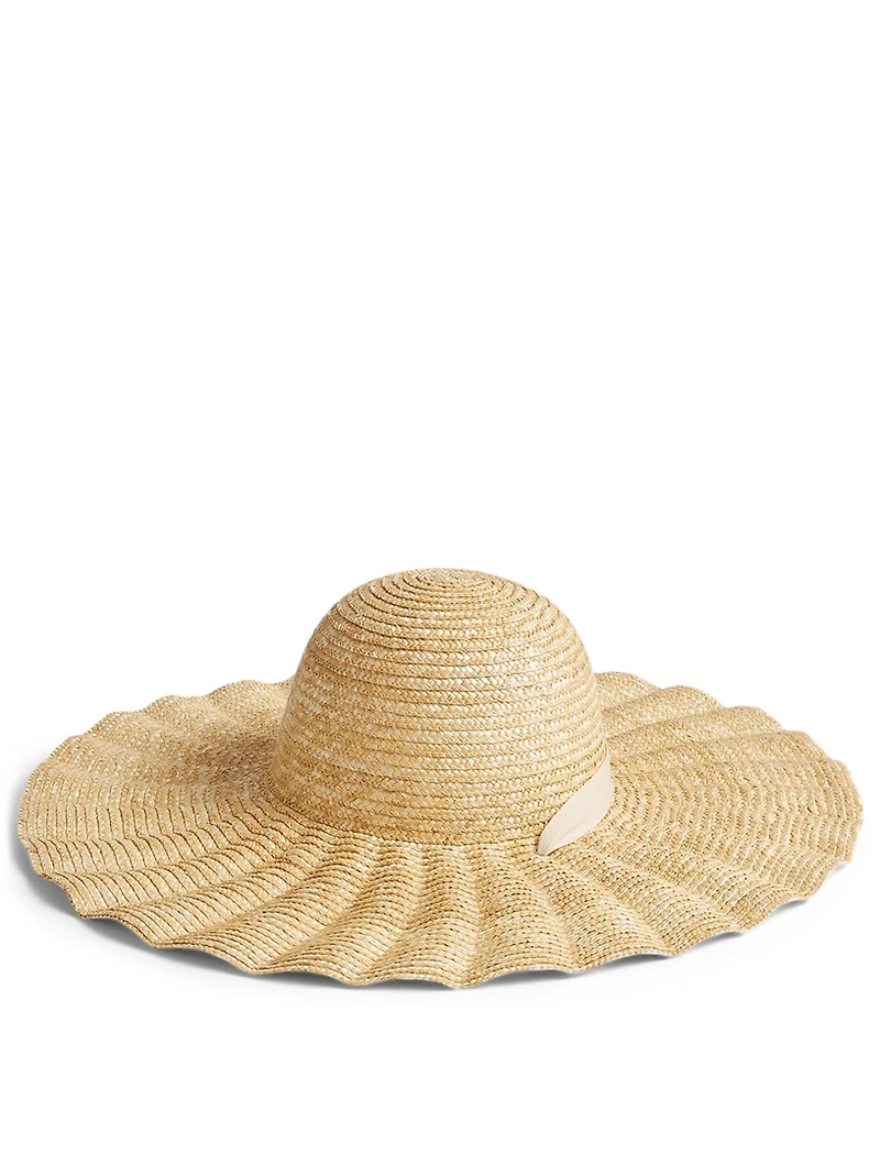 Scalloped Dolce Straw Hat