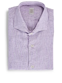Linen Shirt Striped Print
