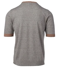 Linen And Cotton Crewneck T-Shirt