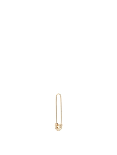 14K Safety Pin Right Earring With Diamonds
