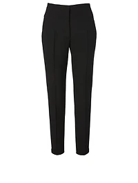 Freya Pebble Crepe High-Waisted Pants