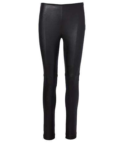 Fancy Leather Two-Tone Pants
