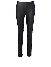 Fancy Leather Two-Tone Pants
