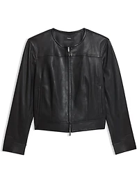 Leather Stretch Moto Jacket