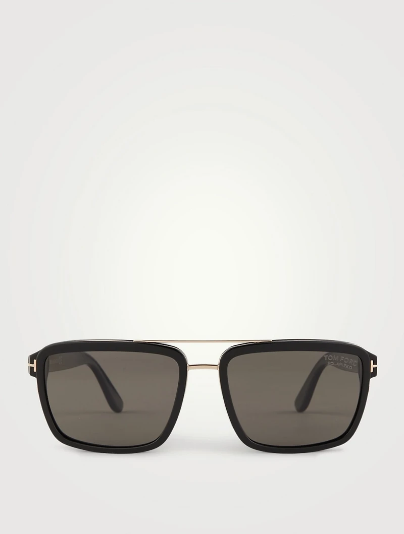 Anders Rectangular Aviator Sunglasses