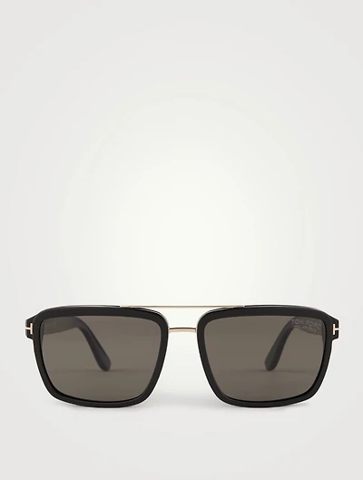 Anders Rectangular Aviator Sunglasses