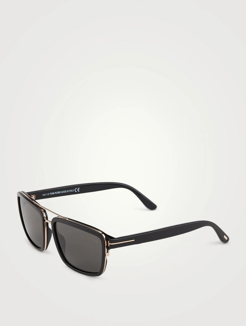 Anders Rectangular Aviator Sunglasses