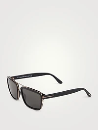 Anders Rectangular Aviator Sunglasses