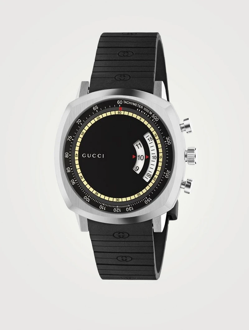 Grip Steel Rubber Strap Watch
