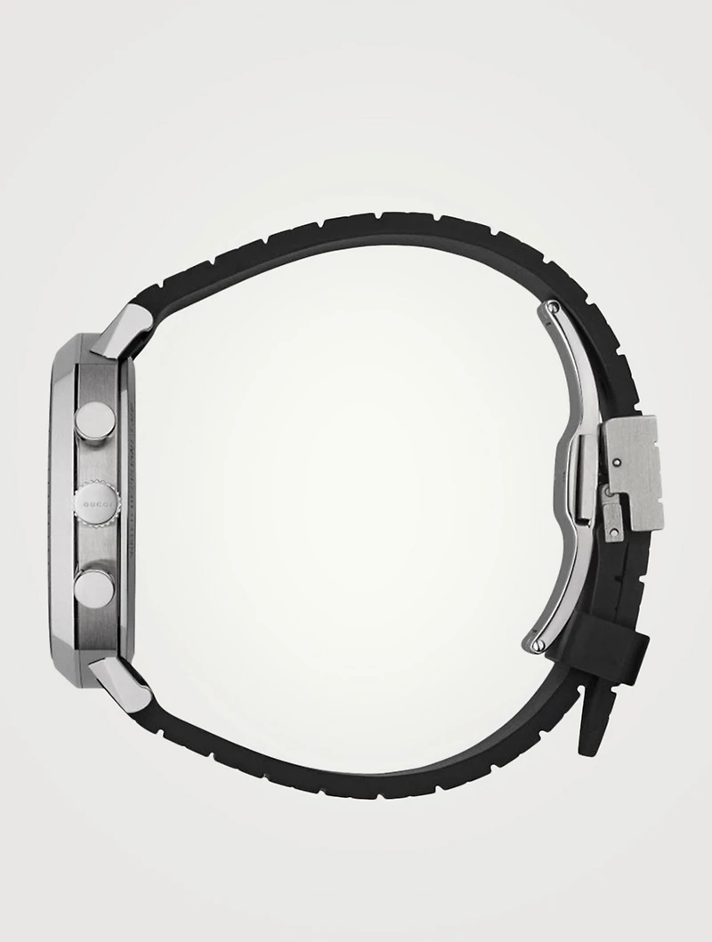 Grip Steel Rubber Strap Watch