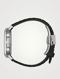 Grip Steel Rubber Strap Watch