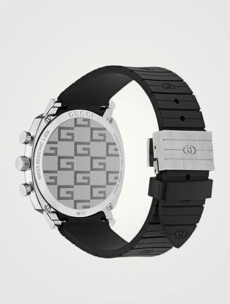 Grip Steel Rubber Strap Watch