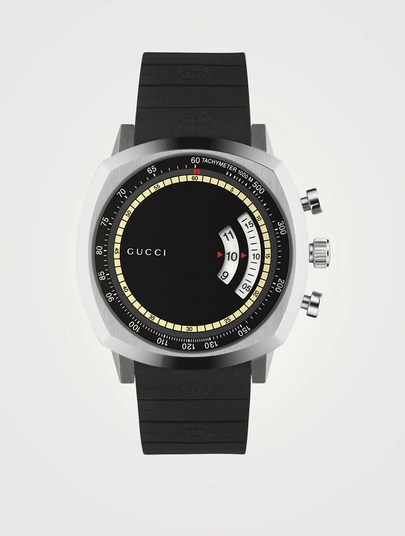 Grip Steel Rubber Strap Watch