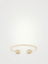 GG Running 18K Gold Cuff With Diamonds