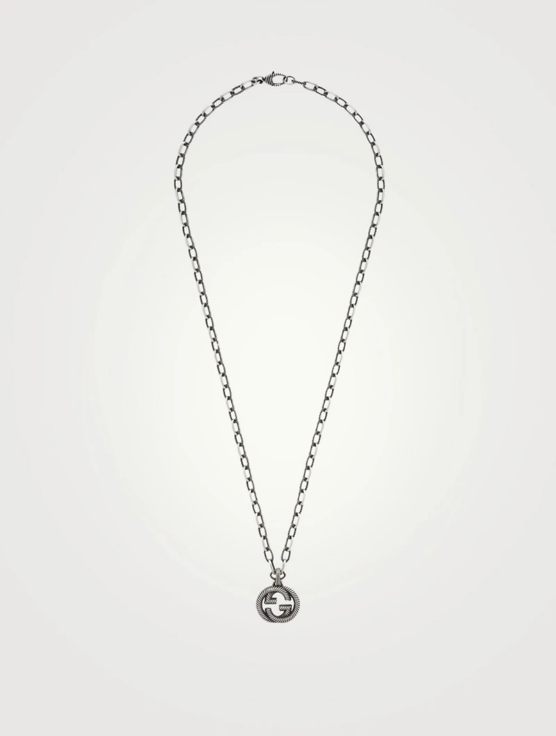 Silver Necklace With Interlocking G