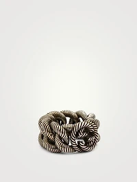 Silver Ring With Interlocking G