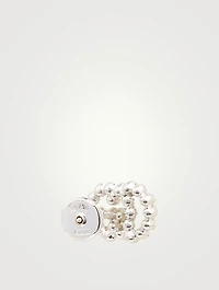 GG Running 18K White Gold Earrings With Pink Topaz