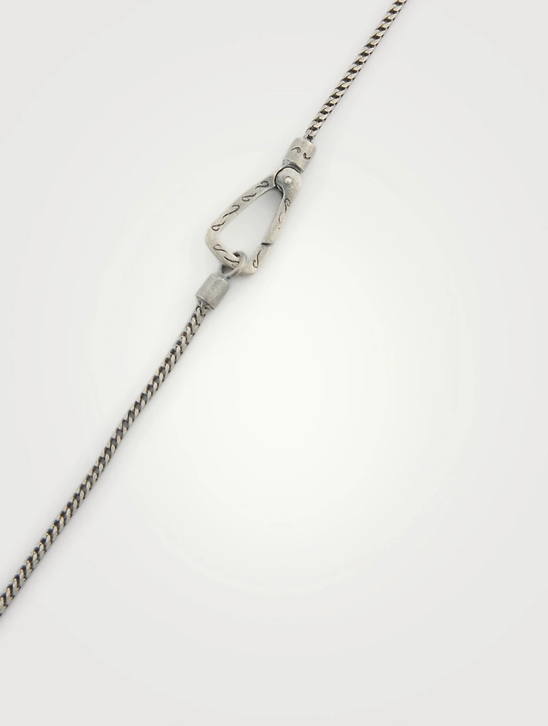 The Cross Oxidized Silver Thin Pendant Necklace