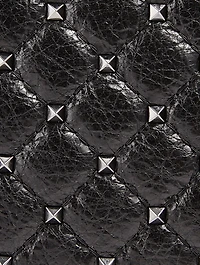 Medium Rockstud Spike Crinkled Leather Bag