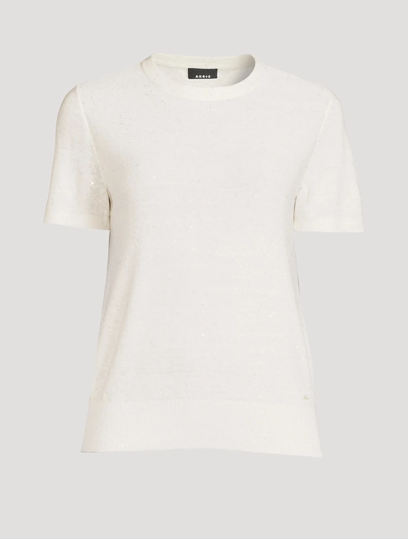 Crewneck T-Shirt With Sequins