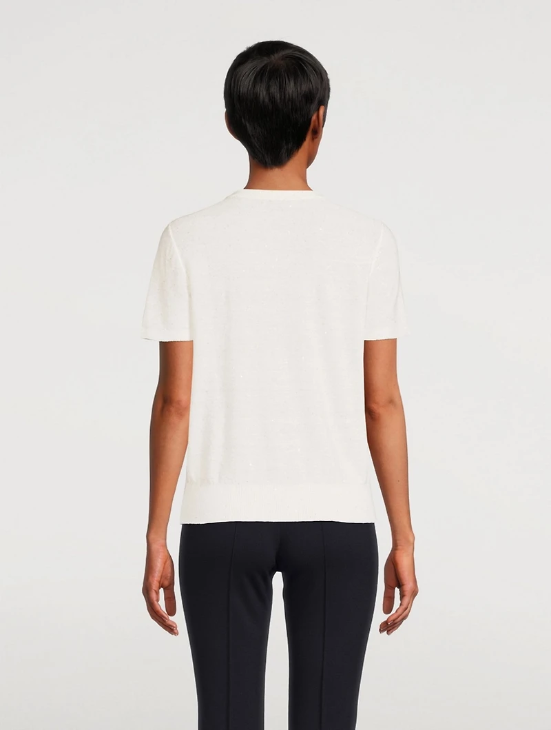 Crewneck T-Shirt With Sequins