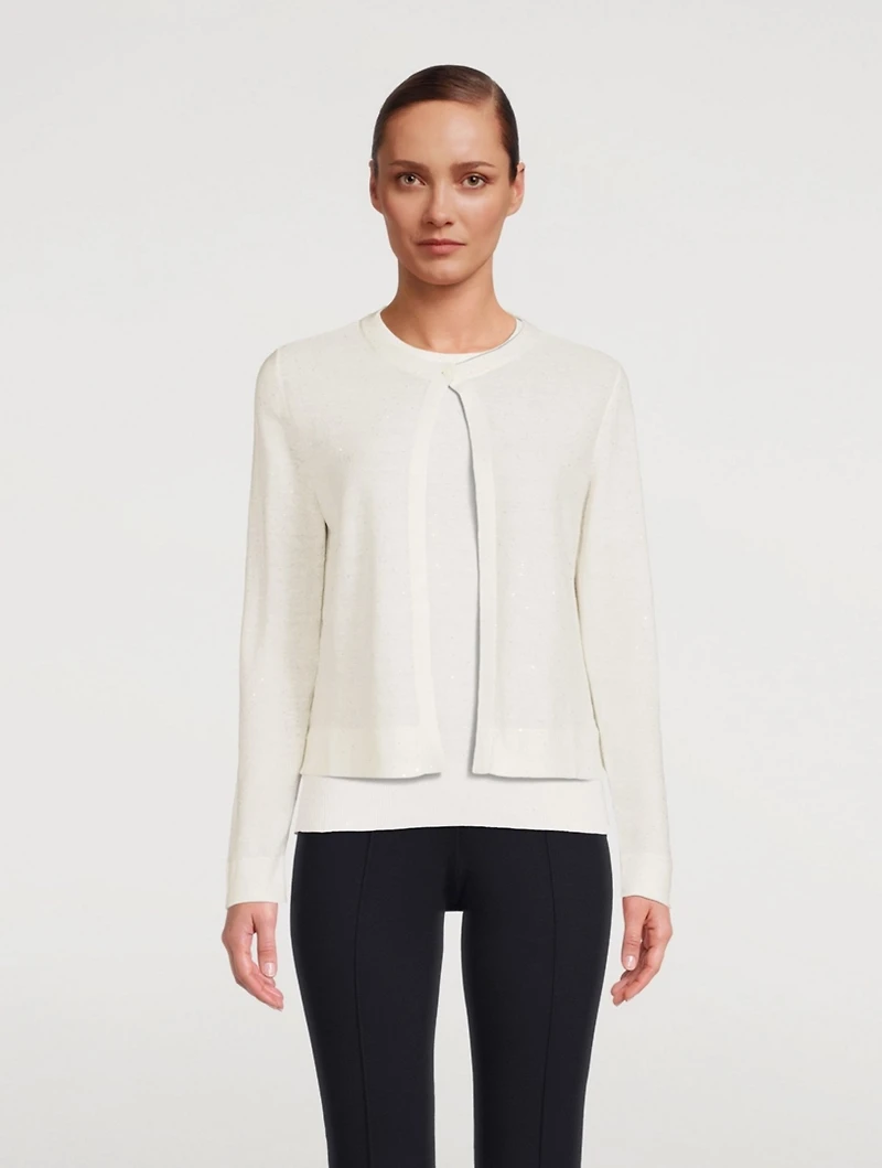 Knit Cardigan With Sequins
