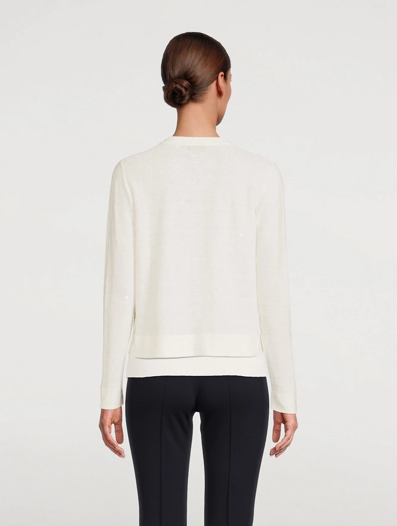 Knit Cardigan With Sequins