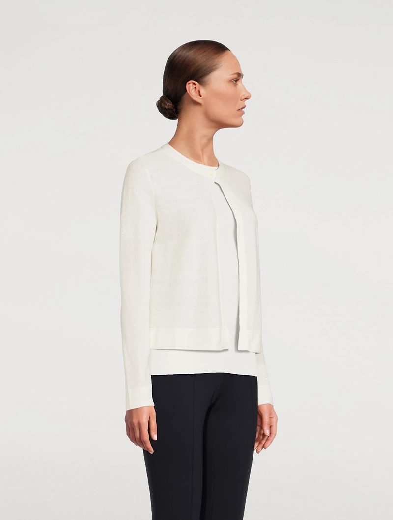 Knit Cardigan With Sequins