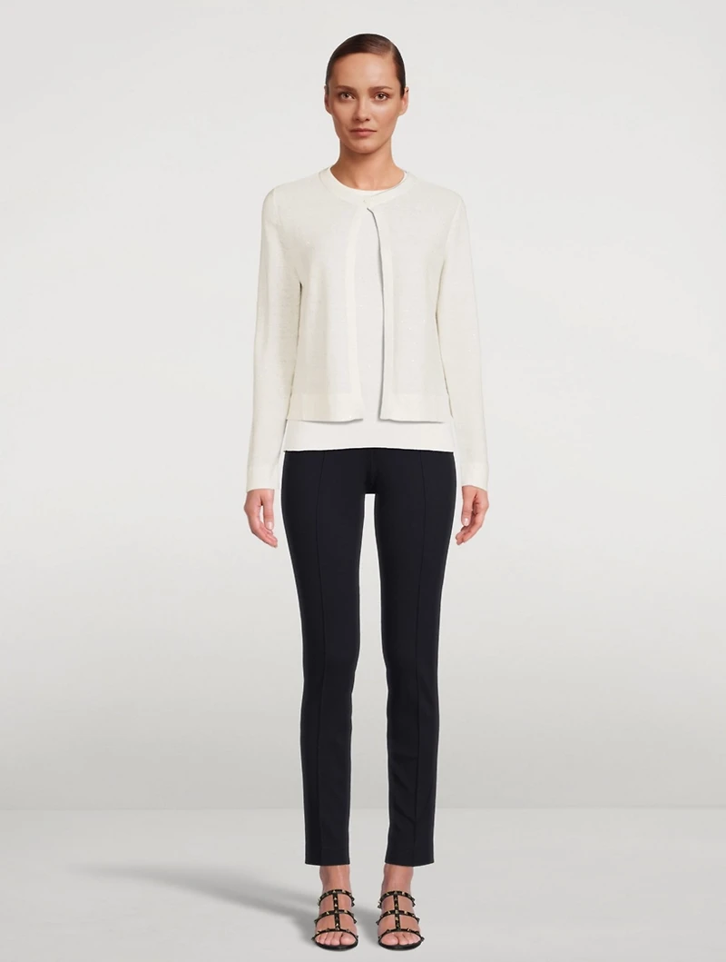 Knit Cardigan With Sequins