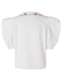 Cotton Silk Collar Blouse