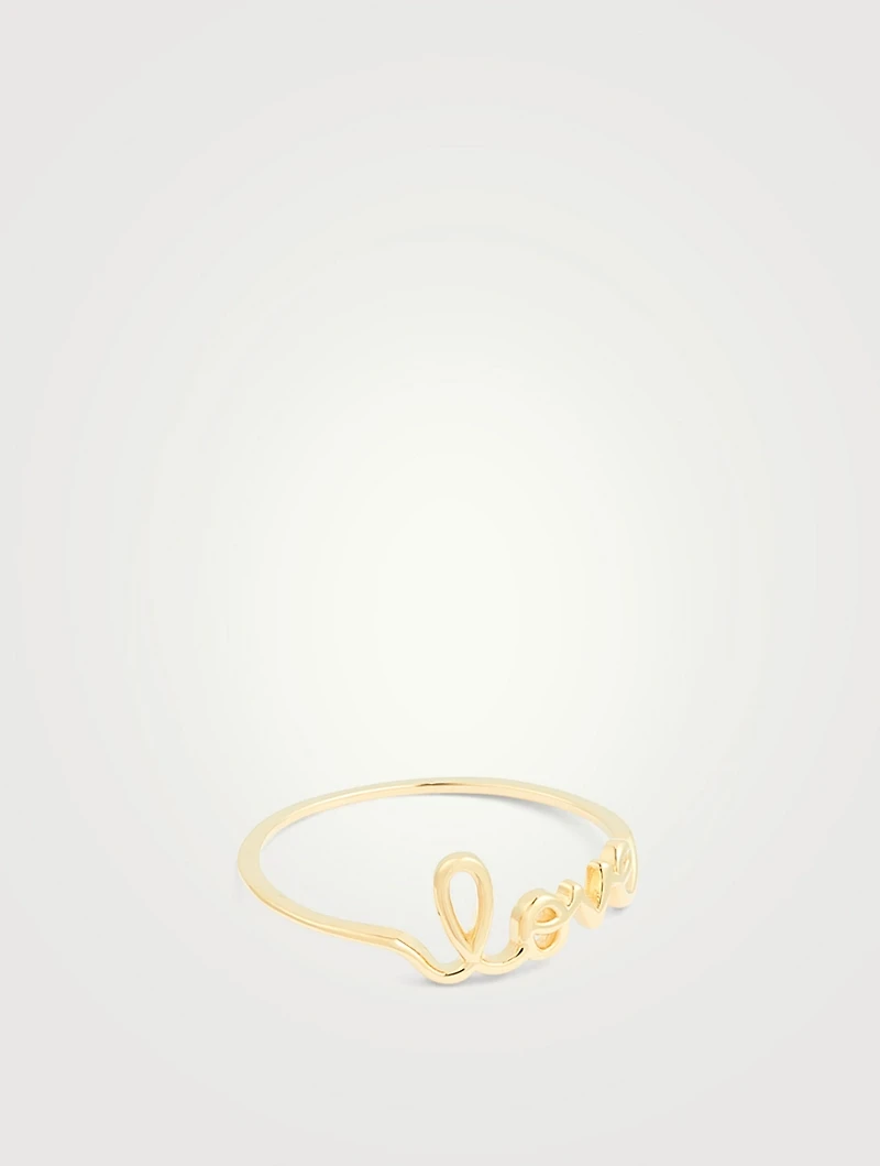 Small 14K Gold Love Ring