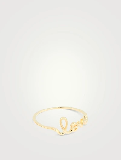 Small 14K Gold Love Ring
